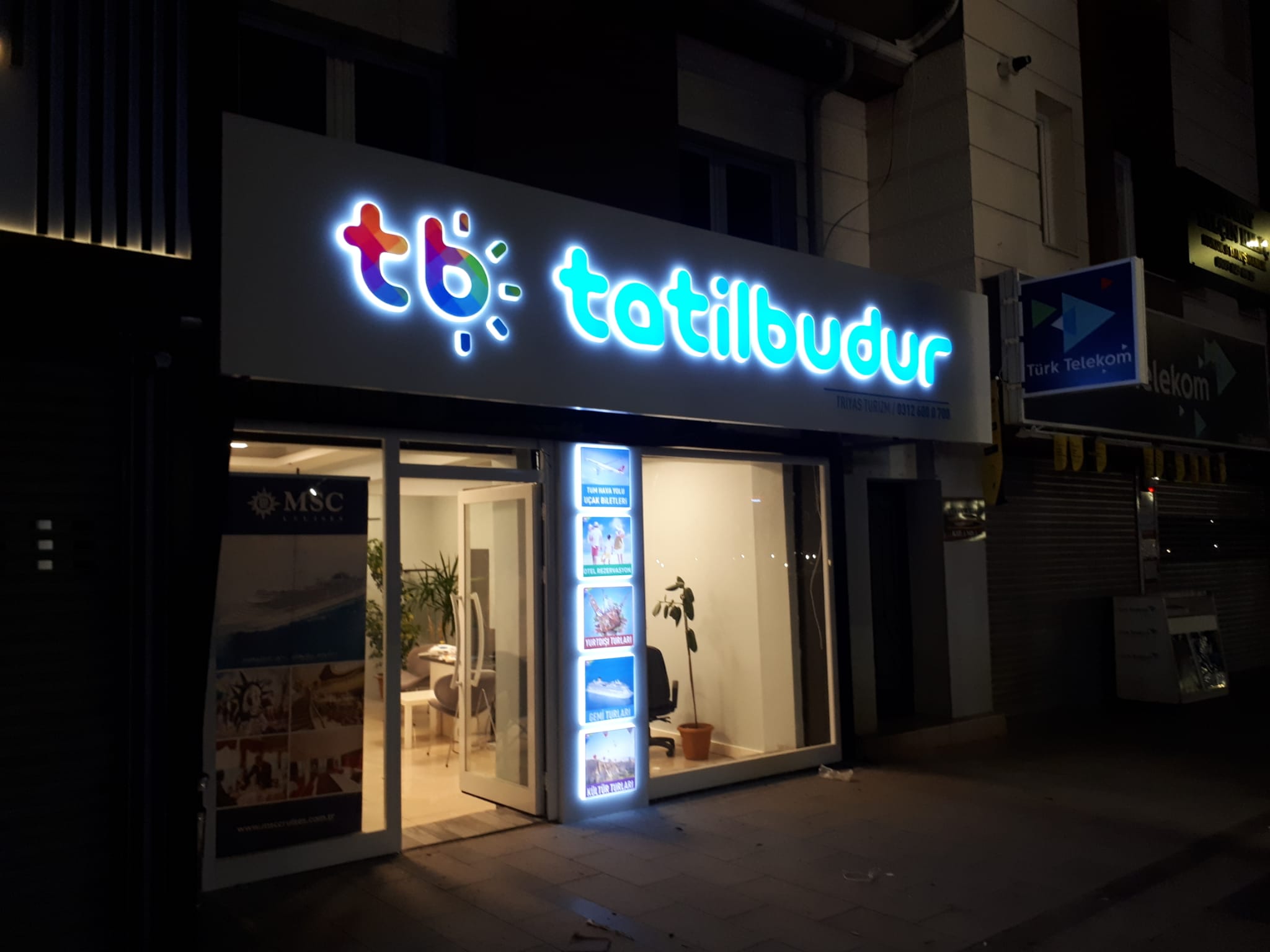 Gece okunan ışıklı tabela | Ankara Reklamcı tabela