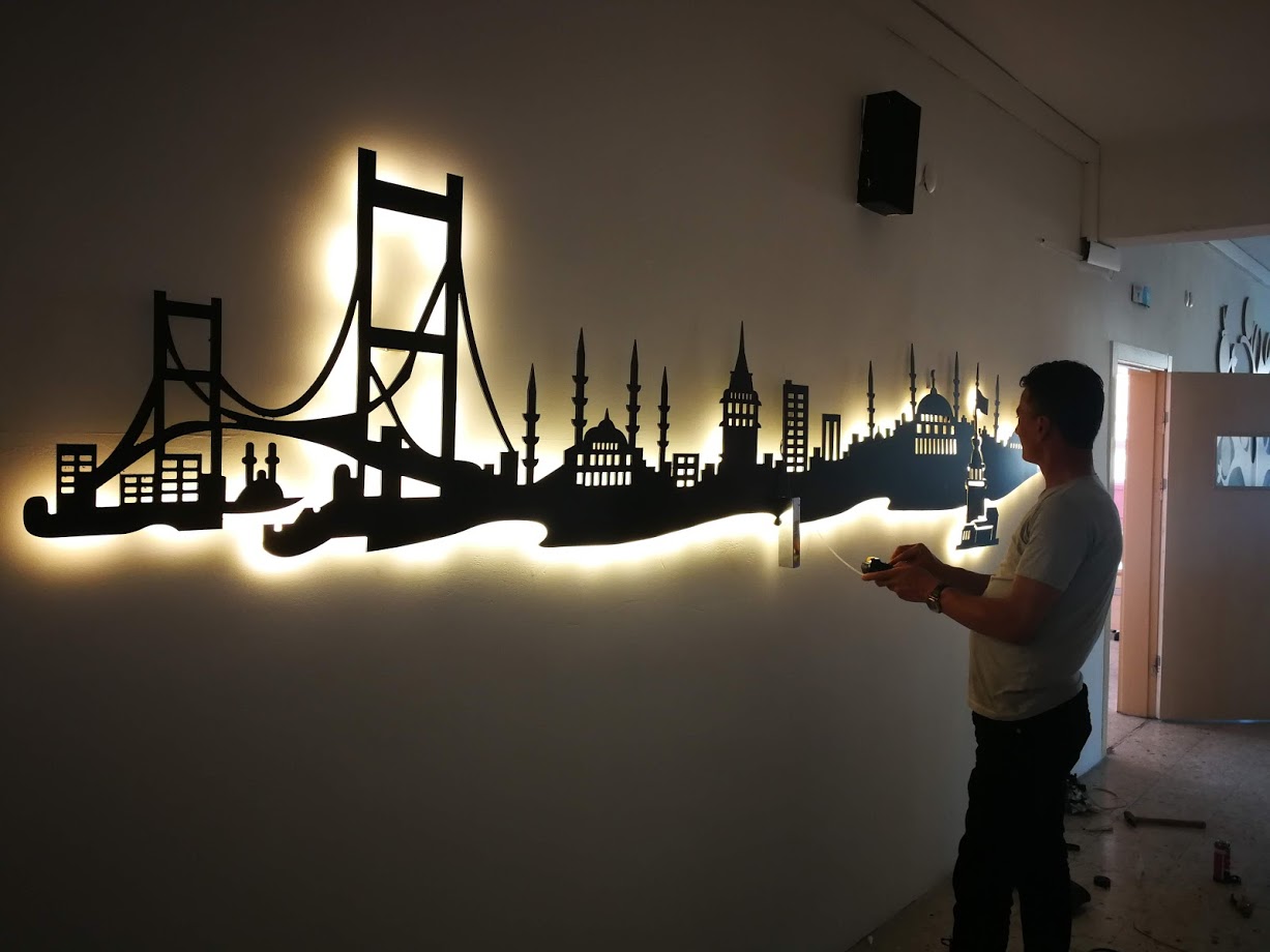 İç mekanda ışıklı kutu harf | Ankara Reklamcı tabela