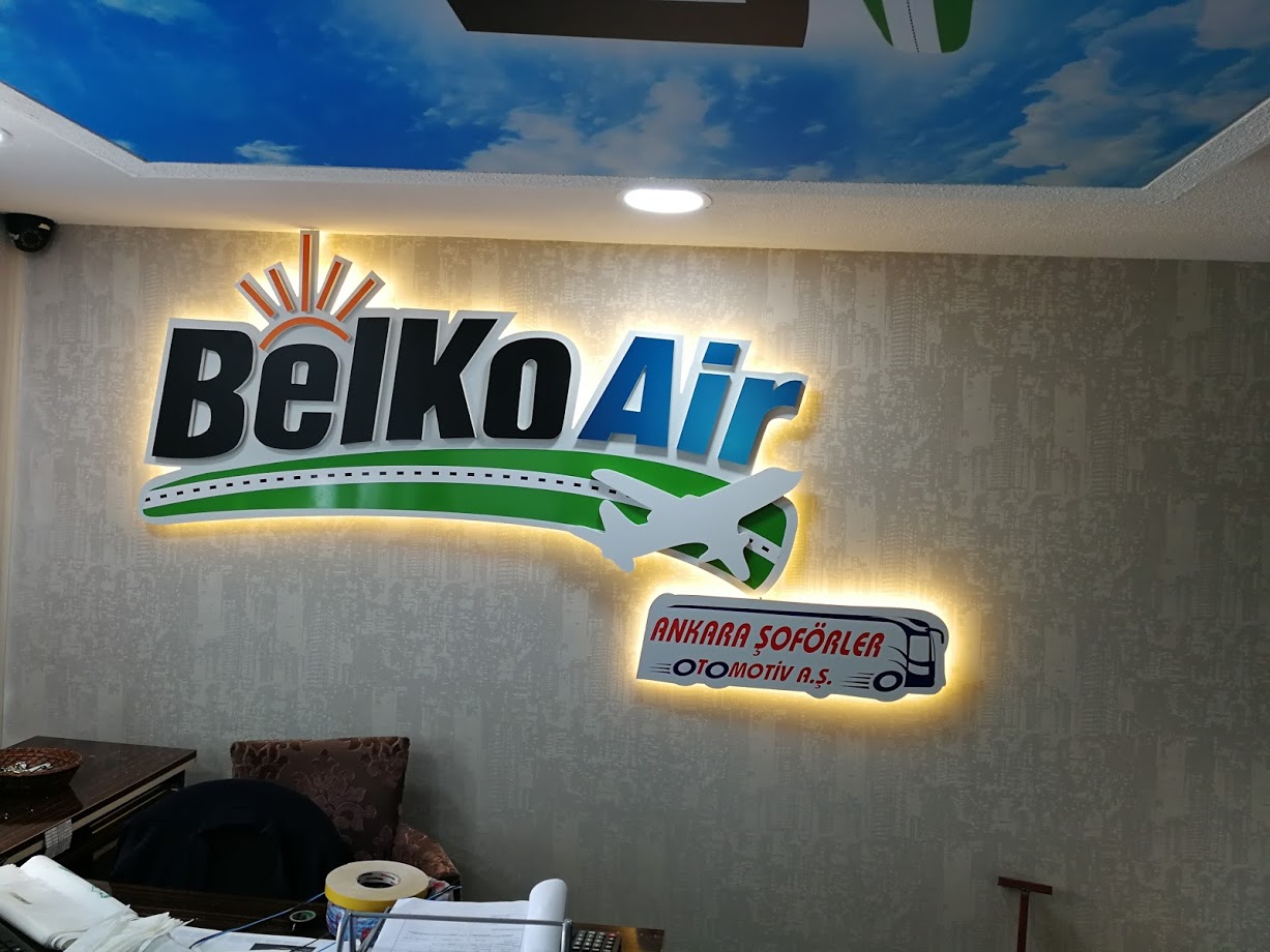İç mekanda ışıklı kutu harf | Ankara Reklamcı tabela