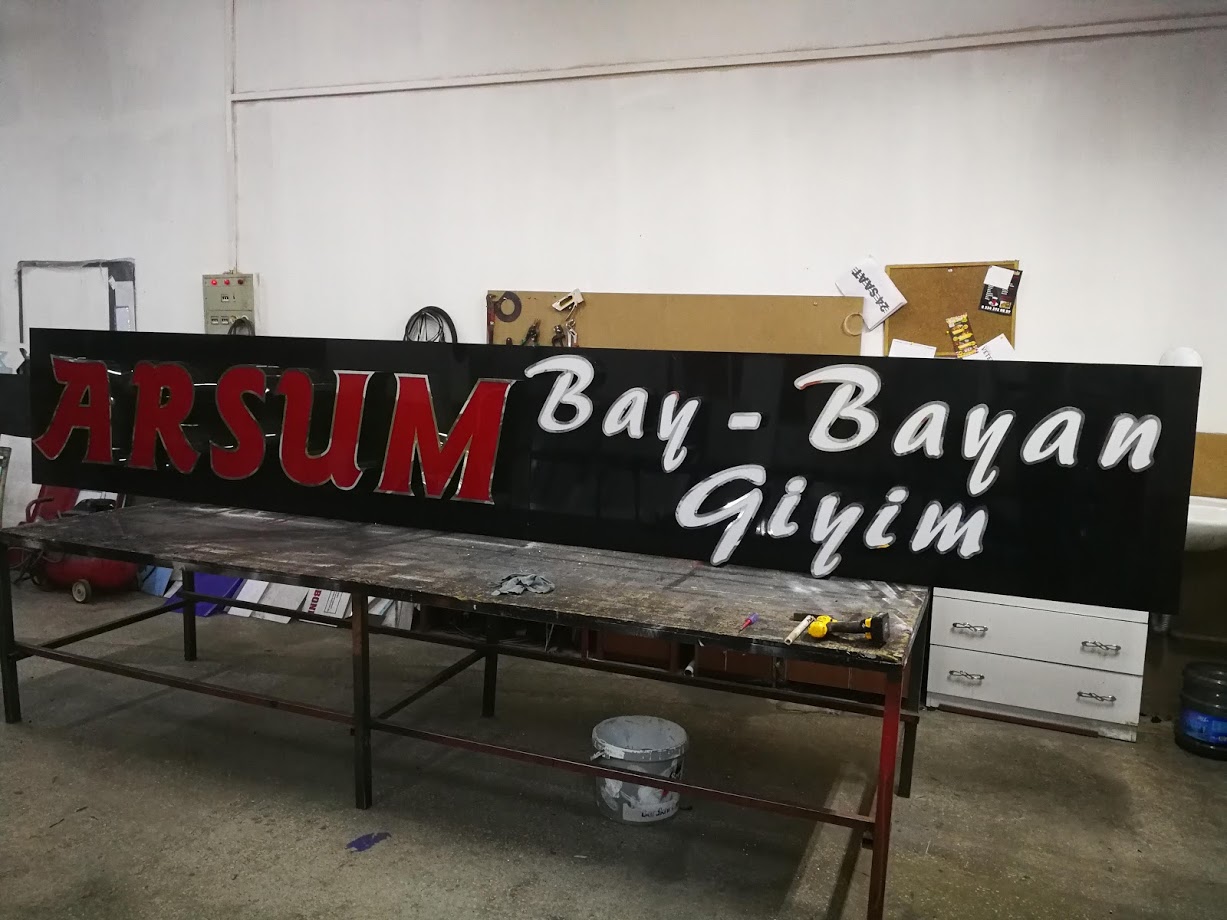 Paslanmaz metal kutu harf | Ankara Reklamcı tabela