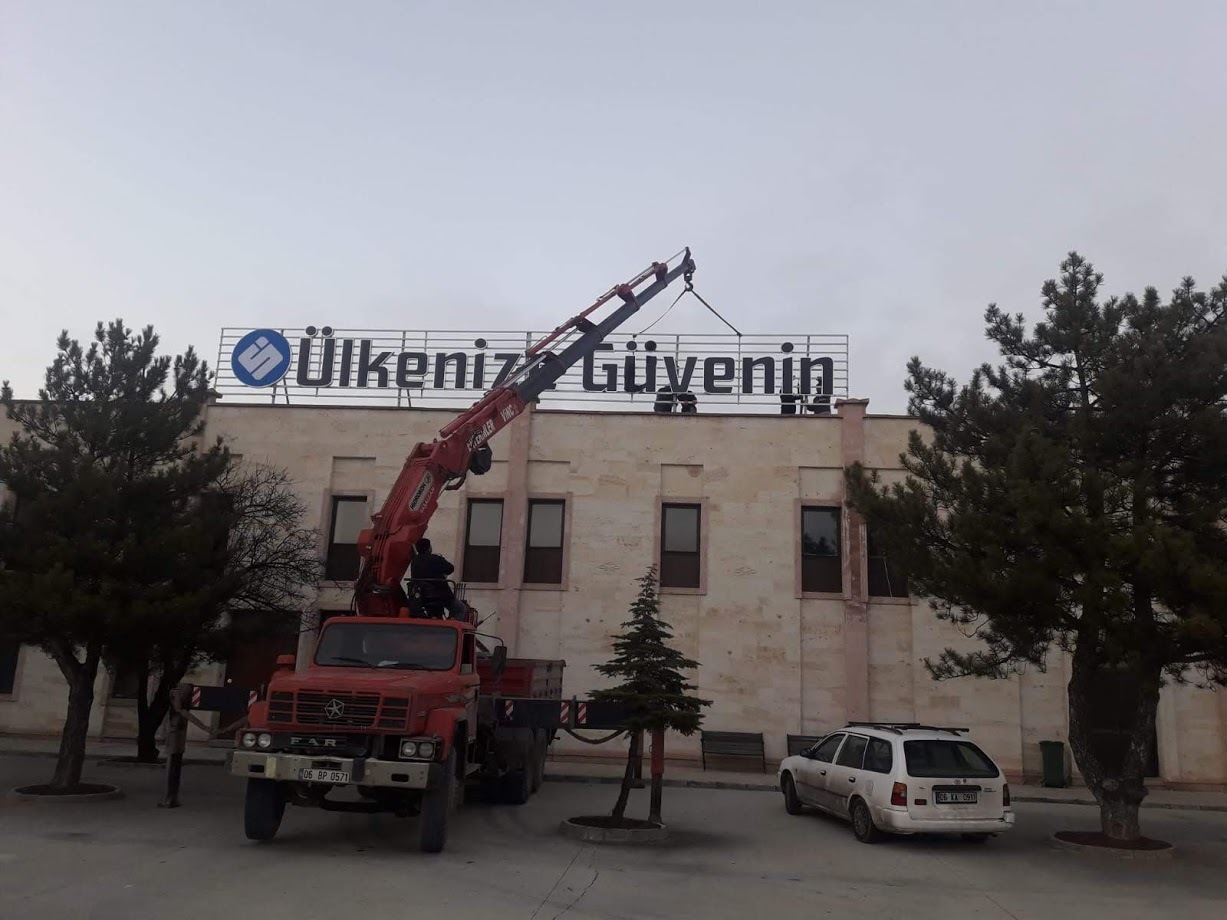 Çatı hattında kutu harf tabela | Ankara Reklamcı tabela